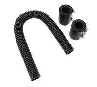 Durite de Radiateur 24 Pouces, Tuyau de Refroidissement en Acier Inoxydable, Kit Flexible pour Col de Radiateur 1-1 / 4in à 1-5 / 8in - Haute Résistance, Installation Facile, (Noire)