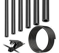 Durite Depression Turbo 2M, Lot de 6 Durites en Silicone ID 3/4/5/6/8/10mm, Tuyau Silicone avec Coupe-Durite, Pression Max 130 PSI, Tuyau de Vide pour Air et Eau