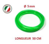 DURITE ESSENCE DIAMETRE ET LONGUEUR AU CHOIX 5MM 6MM 0.5M 1M TONDEUSE MOTOCULTEUR DEBROUSSAILLEUSE MOTO MOBYLETTE SCOOTER CYCLOMOTEUR VERT GAINE (Diamètre 5 mm X Longueur 0.5 m)