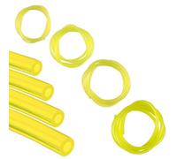 Durite Essence Debroussailleuse,ESYFOR 4 Pièces 1.2M Tuyaux d'Essence Découpable Transparent Jaune Flexible Tuyau d'huile,2 x 3.5 mm, 2.5 x 5 mm, 3 x 5 mm, 3 x 6 mm pour Tronçonneuses, Soufflantes