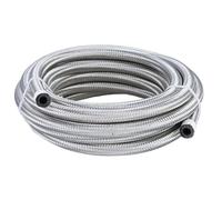 durite essence Tuyau de carburant universel pour voiture AN4 AN6 AN8 AN10 AN12, tube en acier inoxydable tressé à l'intérieur en caoutchouc CPE Conduits de pression et durites(4M AN10 ID14.2mm)