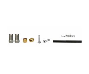 Durite extra flexible black + parts M8x0.75 Elvedes Shimano SM-BH 90 Noir