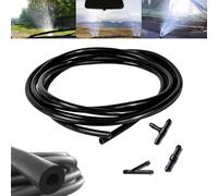 Durite Lave Glace,dancepandas 2 Mètres Tuyau de Lave-glace Kit de Tuyau Essuie Glace,Voitures Buse d'essuie-glace pour Pare-Brise de Voiture Robuste et Durable avec 3 Adaptateurs