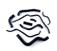 Durite Liquide Refroidissement Radiateur Moto Kit De Tuyau De Refroidissement De Radiateur en Silicone pour Moto FZ6 2003-2011 2004 2005 2006 2007 2008 2009 2010(Black)