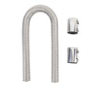 Durite Radiateur Acier Inoxydable Flexible 36 Pouces, Diamètre 1-5/8 Pouces - Résistance À La Corrosion, Montage Facile, Compatible Universellement (Argent)