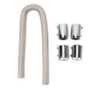 Durite Radiateur Flexible, 36 Pouces, Acier Inoxydable, Compatible Collets 1 1/4 à 1 3/4 Pouces - Haute Résistance, Étanchéité Assurée, Refroidissement Efficace (Argent)