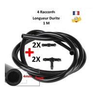 Durite Tuyau Lave Glace 1 Mètre pour Buse Gicleur + 4 Connecteurs Peugeot Renault Citroën