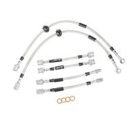 Durites de frein type aviation en acier inox à banjo GOODRIDGE pour VW Golf 3 GTI 8S 16S ou VR6 avec 4 disques (03/1995-08/1997) - 6 pièces