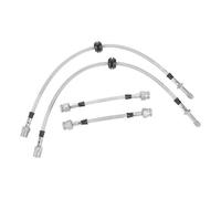 Durites de frein type aviation en acier inox à raccords filetés GOODRIDGE pour VW Golf 3 diesel avec tambours arrière (11/1991-08/1998) - 4 pièces