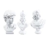 Durlo 3 têtes grecques classique grec portrait buste sculpture en plâtre Athéna statue résine Apollo statue ornements croquis pratique dieu buste