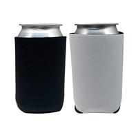 Durlo Lot De 2 Refroidisseurs De Canettes De 330 Ml, Manchons Isothermes Réutilisables Pour Canettes De Bière Et Autres Boissons (blanc, Noir)