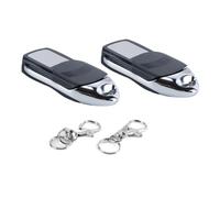 Durlo Lot de 2 télécommandes d'ouverture de porte de garage 433,92 MHz à code tournant, compatibles avec EA433 2KM 2KS 4KS RCU 433-2 RCU 433-4 T433-4