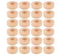Durlo Lot De 24 Mini Roues En Bois Pour Véhicules Miniatures, Voitures, Wagons, Trains Et Loisirs Créatifs