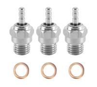 Durlo Lot de 3 bougies de préchauffage RC 70117, pièces de rechange pour moteur Nitro N3 à étincelle moyenne pour voiture, camion et buggy RC 1/8 et 1/10
