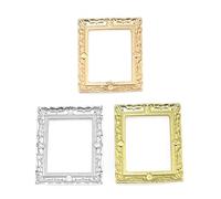Durlo Lot De 3 Cadres Photo Miniatures En Résine Pour Maison De Poupée, Maison De Jeu, Décoration Intérieure, Mini-art, Souvenirs (73 X 60 Mm)
