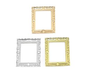 Durlo Lot De 3 Cadres Photo Miniatures En Résine Pour Maison De Poupée, Maison De Jeu, Décoration Intérieure, Mini-art, Souvenirs (73 X 60 Mm)