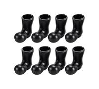Durlo Lot de 4 paires de bottes de Noël miniatures pour poupées, décorations de Noël en plastique