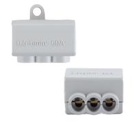 Durlo Lot De 6 Connecteurs De Fils 1 Entrée 3 Sorties, Bornier De Câblage Rapide, Coque Ignifuge 60 A 400 V, Fixation À Double Vis Pour Interrupteur