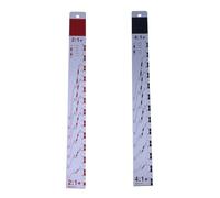 Durlo Règle de dosage de peinture, règle de mesure de mélange de peinture, pour peinture à l'eau, à l'huile et acrylique (32 cm)