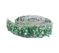 Durlo Ruban De Strass, Largeur 2 Cm, Ruban Décoratif En Cristal Scintillant Pour Gâteaux De Mariage, Fêtes D'anniversaire, Décorations Artisanales (vert)