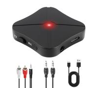 Durlo Transmetteur-récepteur Audio Bluetooth 5.0 2 en 1 - Adaptateur sans Fil Compatible 3,5 mm, Double Contact pour téléviseur, PC, Voiture, Casque, Barre de Son