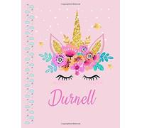 Durnell: Durnell Personalized Name Sketchbook Drawing Paper Sheet Notebook Without Line Journal With Name On Cover 109 Marble Size 8.5inch X 11inch Girl Boy Men Or Women Happy Birthday Gift Or Friends