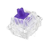 DUROCK Commutateurs tactiles moyens, 65 g, interrupteur de clavier violet transparent, interrupteur de clavier mécanique à 5 broches (MX alternative transparente, violet transparent 65 g, 70 pièces)