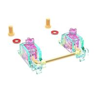 DUROCK Stabilisateur V2, stabilisateurs à vis avec fils 2u 6.25u 7u, stabilisateurs de clavier à montage sur PCB pour claviers mécaniques (V2 Teal Pink 100% Kit)