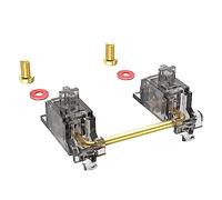 DUROCK Stabilisateurs à vis pour montage PCB V2, stabilisateurs translucides pour clavier fumé avec fils 2u 6,25u 7u, stabilisateurs de clavier mécaniques (V2 Smokey 104)