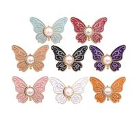 Duroecsain Ajusteur de taille pour jeans - Pin's ajusteur de bouton pour taille en forme de papillon - 8 pinces réglables sans couture pour vêtements pour femmes, filles, mères et sœurs