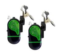 Duroecsain Alarme morsure pour canne à - avertisseurs électroniques pour nuit avec lumière LED - 2 pièces d'équipement réglable avec clip pour nuit, rivières, bassins d'eau et salée