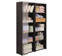 Duroecsain Armoire de Rangement, 80 x 28 x 155 cm, Penderie en Tissu avec Housse, Armoire Portable avec Étagères pour Vestiaire, Chambre, Dressing