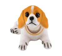 Duroecsain Auto Aimable Chien Figurine Bouge la Tête Wobble Head Hocher Tête Jouet Tableau de Bord Décoration Chien en Hochant Tête Intérieur de Voiture Décoration