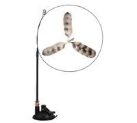 Duroecsain Baguette pour chat, baguette pour chat | Base à ventouse autoportante avec cloche pour stimuler les exercices et les jeux | Base à ventouse autoportante pour danser en intérieur, jouer avec