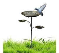 Duroecsain Bain d'oiseaux pour extérieur - Bol décoratif résistant aux intempéries - Support de bain d'oiseaux en métal - Pour perruches moines - Bassin stable pour nourrir la maison, le jardin, la