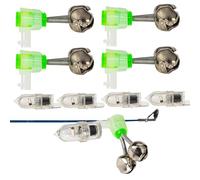 Duroecsain Bannes de cannes de, cloches d"alerte de cannes de - Cloches de mer légères à LED,Clip léger à LED efficace Accessoires d"alerte sonore polyvalent en marche dans Fog Darkness Wild