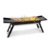 Duroecsain Barbecue Charbon Pliant | Barbecue d'Extérieur avec Table Latérale - Outils Cuisson Extérieur Camping Randonnée Plage