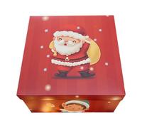 Duroecsain Boîte de cadeaux pour fêtes de Noël, boîtes de bonbons et surprises, récipient en papier multicouche pour fêtes de Noël et adultes, solution d'emballage élégante pour événements