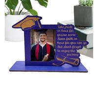 Duroecsain Cadre photo diplômé 2025 - Cadre pour diplôme universitaire en bois, décoration de bureau et maison pour collection de souvenirs sur table, étagère ou salon
