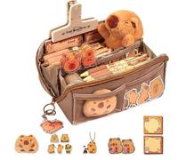 Duroecsain Capybara Trousse à crayons Capybara - Trousse à crayons Capybara - Trousse à crayons, trousse à crayons, trousse à crayons mignonne imperméable en peluche Capybara et aiguilles - Trousse