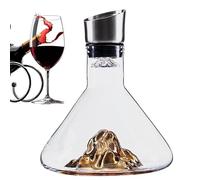 Duroecsain Carafe à vin Carafe à décanter en verre pour vin de 1 500 ml avec distributeur - Décanteur élégant, aérateur de vin pour amateurs de vin