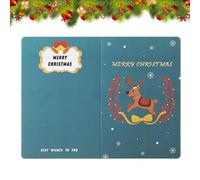 Duroecsain Cartes de Noël amusantes, cartes de Noël pop-up - Jolie carte de vœux du Père Noël Cartes pop-up | Carte de Joyeux Noël, Carte de Noël pop-up