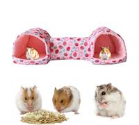 Duroecsain Casa Refuge pour hamsters, tunnel lit cachette pour hamsters Accessoires pour cages lavables en machine Maison pour petits animaux tels que chinchillas lapins furets