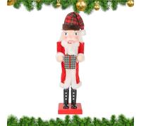 Duroecsain Casse-noisette de Noël - Sculpture de casse-noisette en bois - Figurine de Noël pour table et étagère - Pour fêtes d'hiver et fêtes