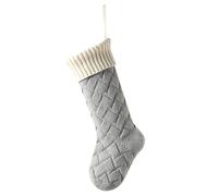 Duroecsain Chaussettes de Noël tricotées - Chaussettes vintage grandes 45 cm - Décorations brodées pour étagère appartement famille fête | chambre dortoir salon