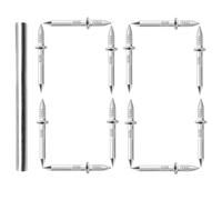 Duroecsain Clous Pour Mur - Clou de Plinthe Invisible 100 Pièces,Fixations Invisibles Sécurisées avec Outil Manchon pour Cadres Photos Mobilier Murs Maison Chaises en Bois Plinthes