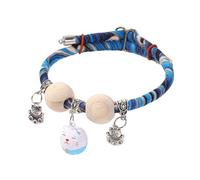 Duroecsain Collier pour chaton | Collier avec grains de cèdre chanceux pour chat, portable toute la journée réglable pour chats, élégant pour photo, formation, voyage, jardin, fêtes