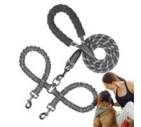 Duroecsain Corde de Traction pour Chien, Corde d'entraînement pour Chiens | Double Puppy Walking Plomb | Rotation Rotation Traine à Pied Plomb Pet Pet Shock Absorbant élastique pour Les Grands Chiens