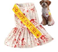 Duroecsain Costumes d"Halloween pour animaux de compagnie, Costumes d"Halloween pour chiens - Costume de chien ensanglanté d"Halloween,Jupe de sang d"Halloween pour chiens, vêtements de phoques