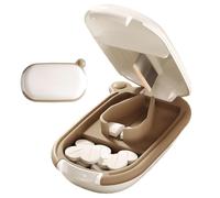 Duroecsain Coupe-pilules, coupe-pilules | Trancheuse à pilules portable - Coupe-pilules de voyage pour petites ou grandes pilules, coupe-papier avec distributeur, trancheuse portable